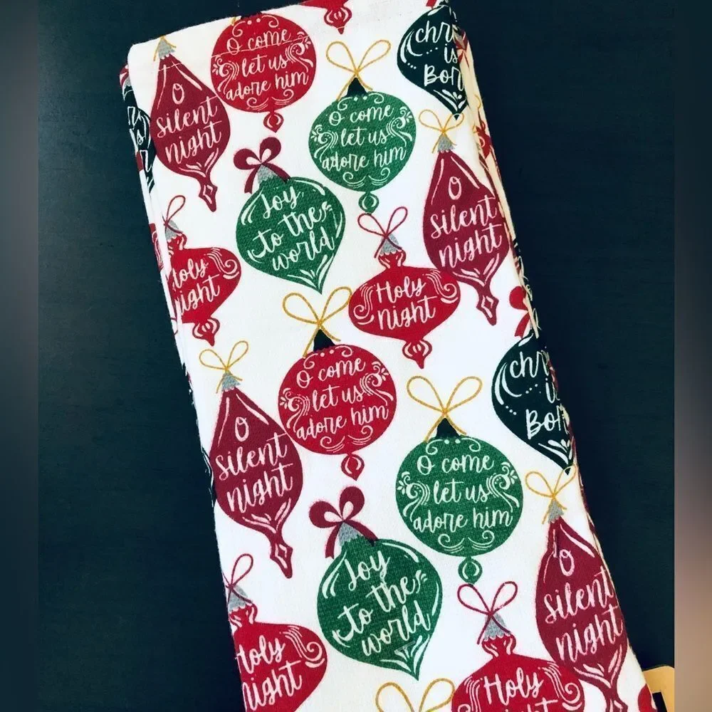 Christmas Ornaments Kitchen Dish Towels Set